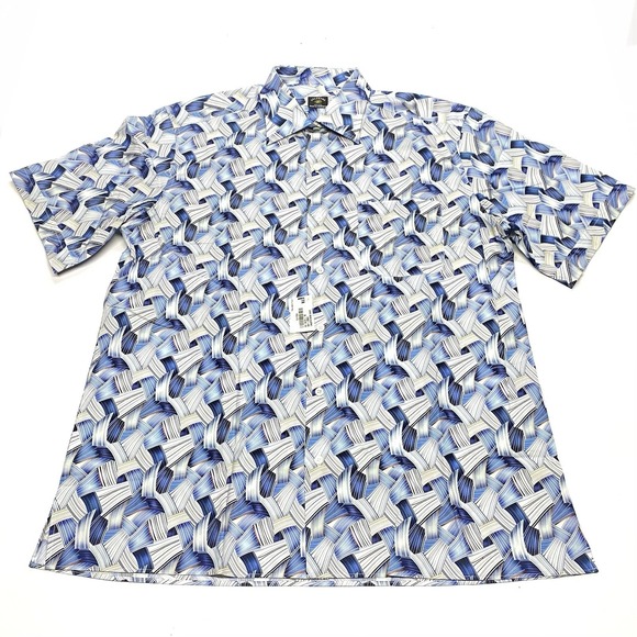 Maus & Hoffman Other - Solemare Maus & Hoffman Mens L Button Up Shirt All Over Print Abstract Short